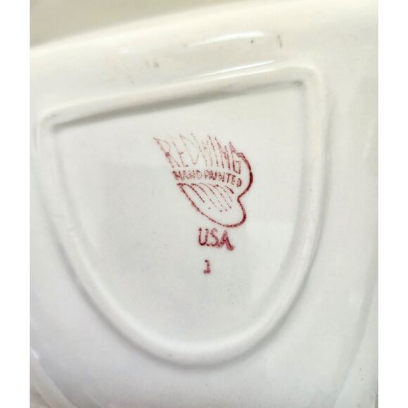 DISH-DOUBLE SIDED-RED WING-Capistrano Swallow Birds-Vintage-MCM-Serving Dish - Picture 4 of 8